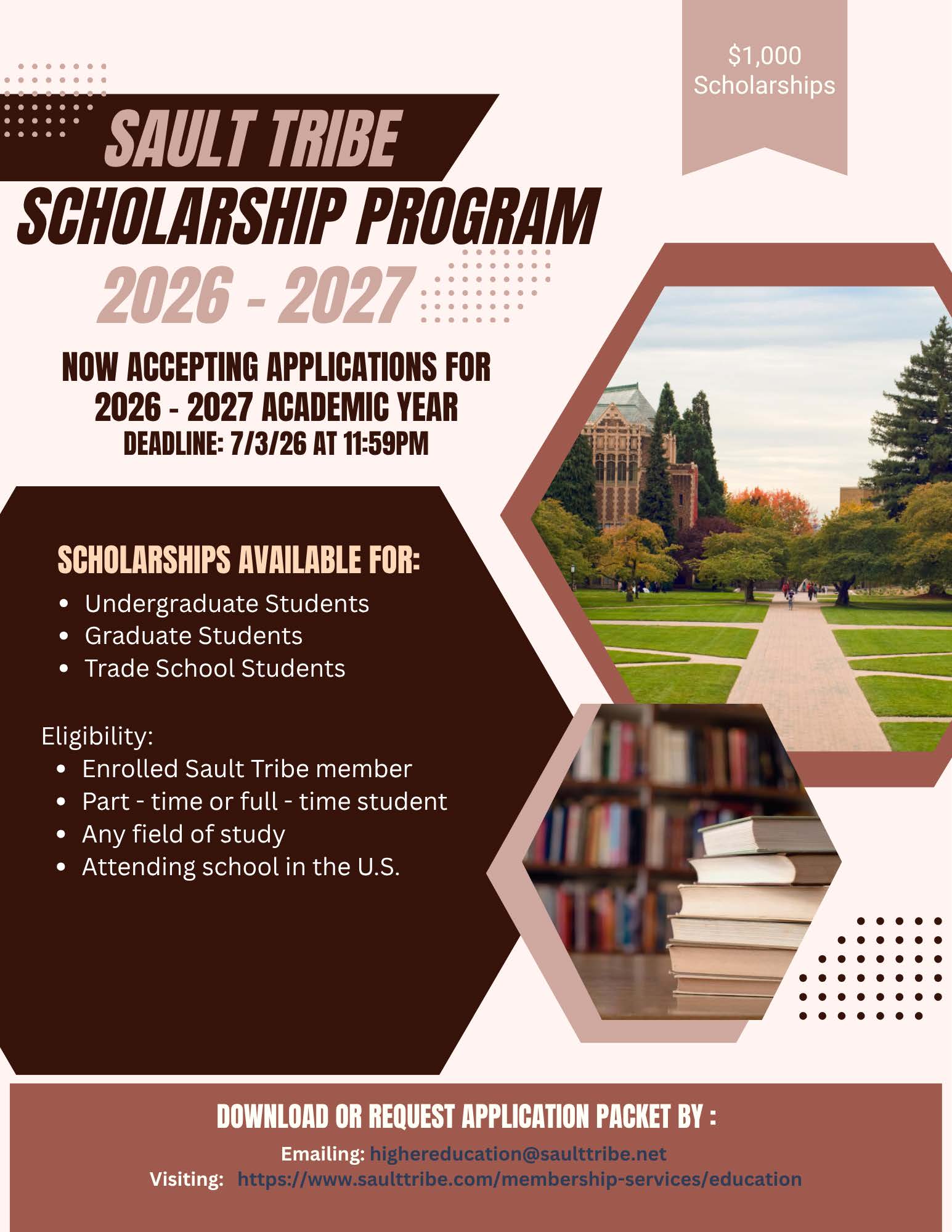 2026 2027 Scholarship Program Flyer