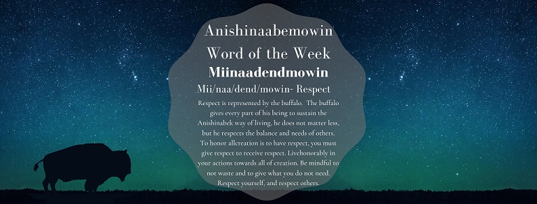 Anishinaabemowin Word of the Week 6 Miiaadeiidmowin